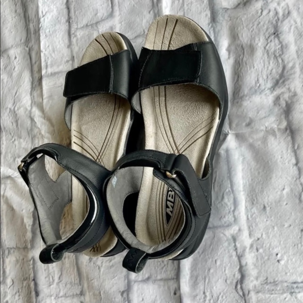 MBT Black Pia sandals size 9-9.5
